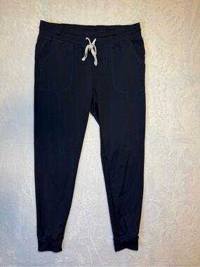 Women's Deep Blue Drawstring Jogger Pants - Comfortable Everyday Fit